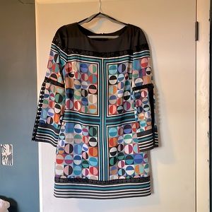 Laundry by Shelli Segal funky cocktail dress WITH POCKETS!